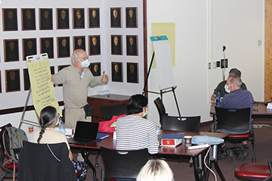 explaining ideas with board work