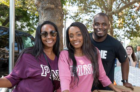 student with parents