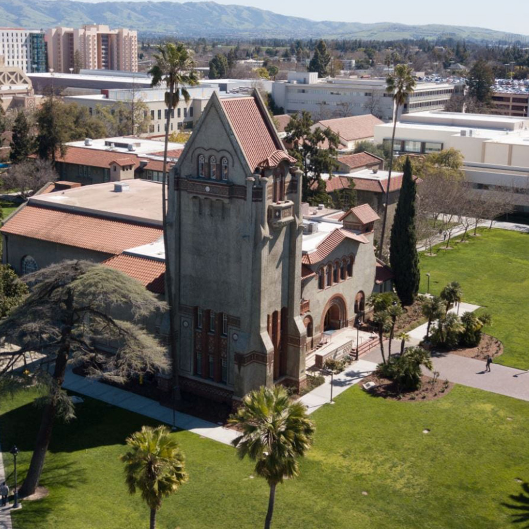 SJSU Campus Photo showing Tower Hall. Photo by Javier Duarte