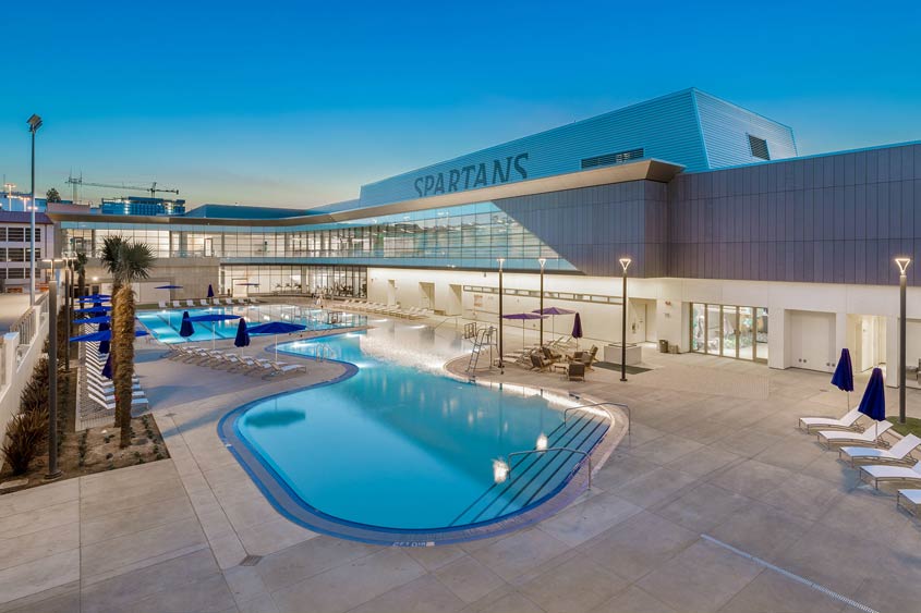 Aerial view of the SRAC pool