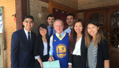 TGIP students with Jim Thompson