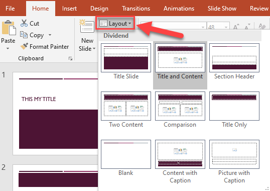 PowerPoint Layouts