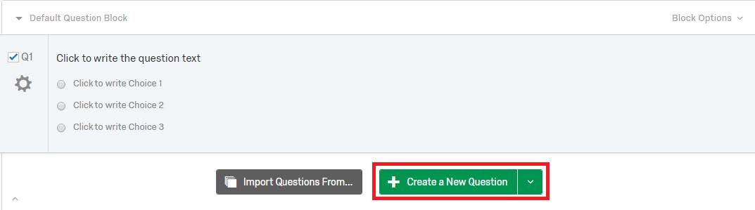 Create a new question screenshot