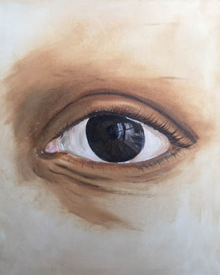 painting of a close up eye